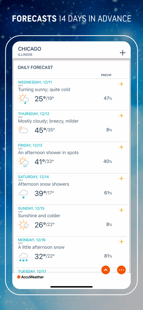 AccuWeather: Weather Tracker screenshot on ios