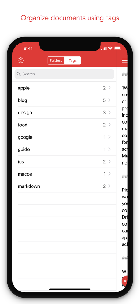 1Writer - Markdown Text Editor screenshot on ios