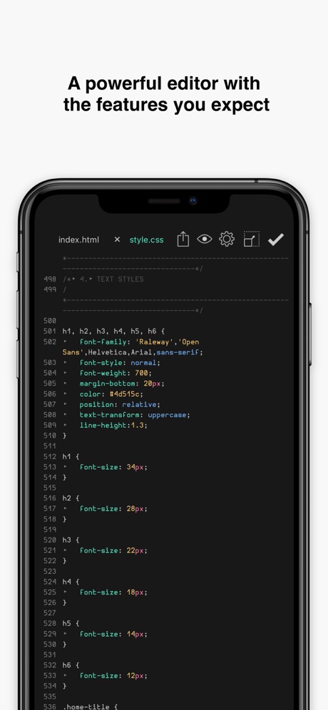Buffer Editor - Code Editor screenshot on ios
