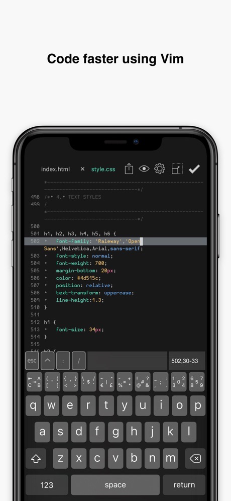 Buffer Editor - Code Editor screenshot on ios