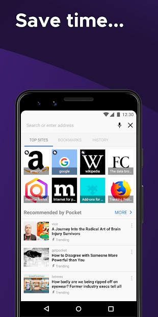 Firefox screenshot on android