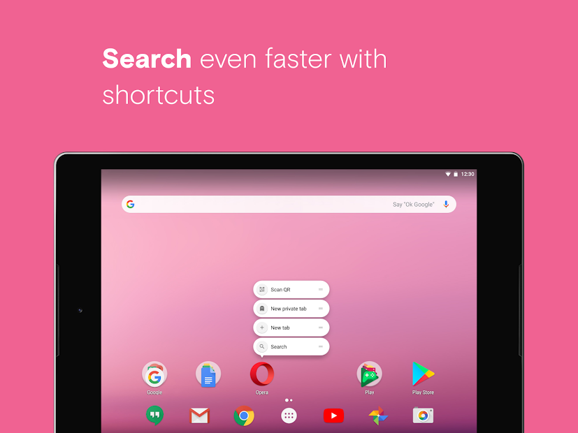 Opera browser beta screenshot on android
