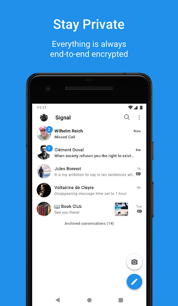 Signal Private Messenger screenshot on android