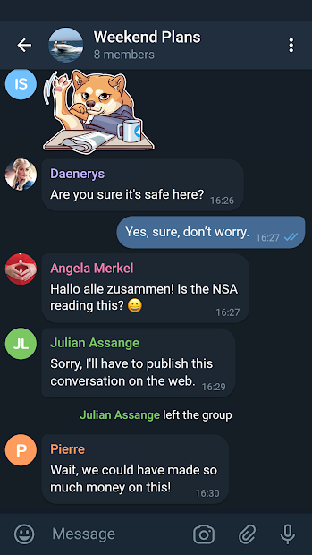 Telegram X screenshot on android