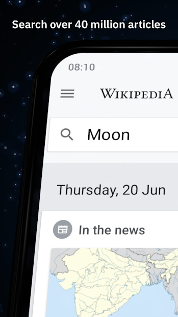 Wikipedia screenshot on android