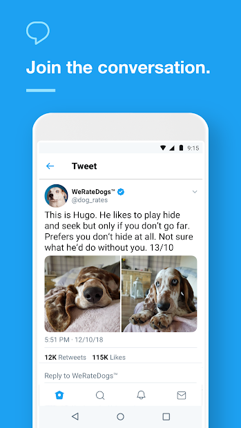 Twitter screenshot on android