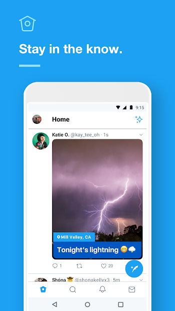 Twitter screenshot on android