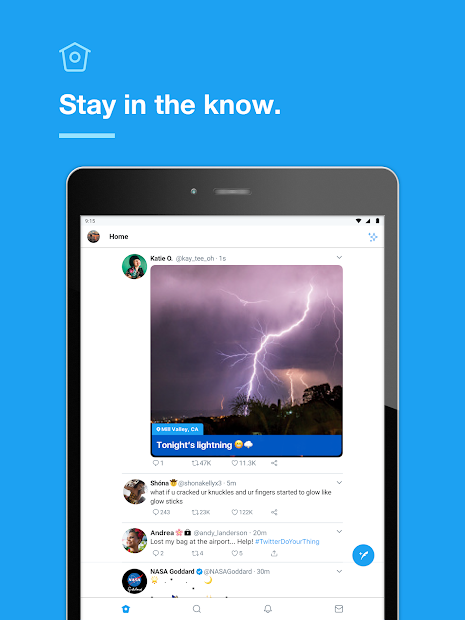 Twitter screenshot on android