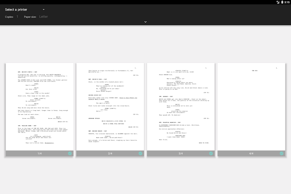 JotterPad - Writer, Screenplay, Novel screenshot on android
