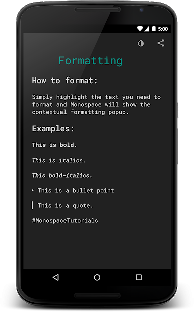 Monospace - Writing and Notes screenshot on android